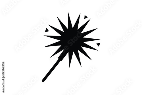 Vector art of sparkler isolated