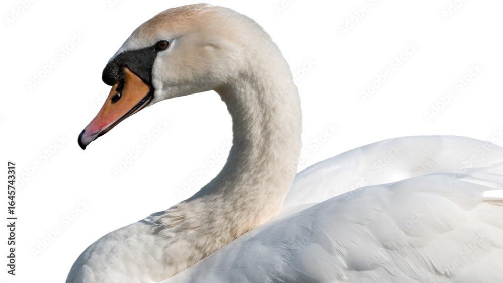 Fototapeta premium swan, isolated transparent background