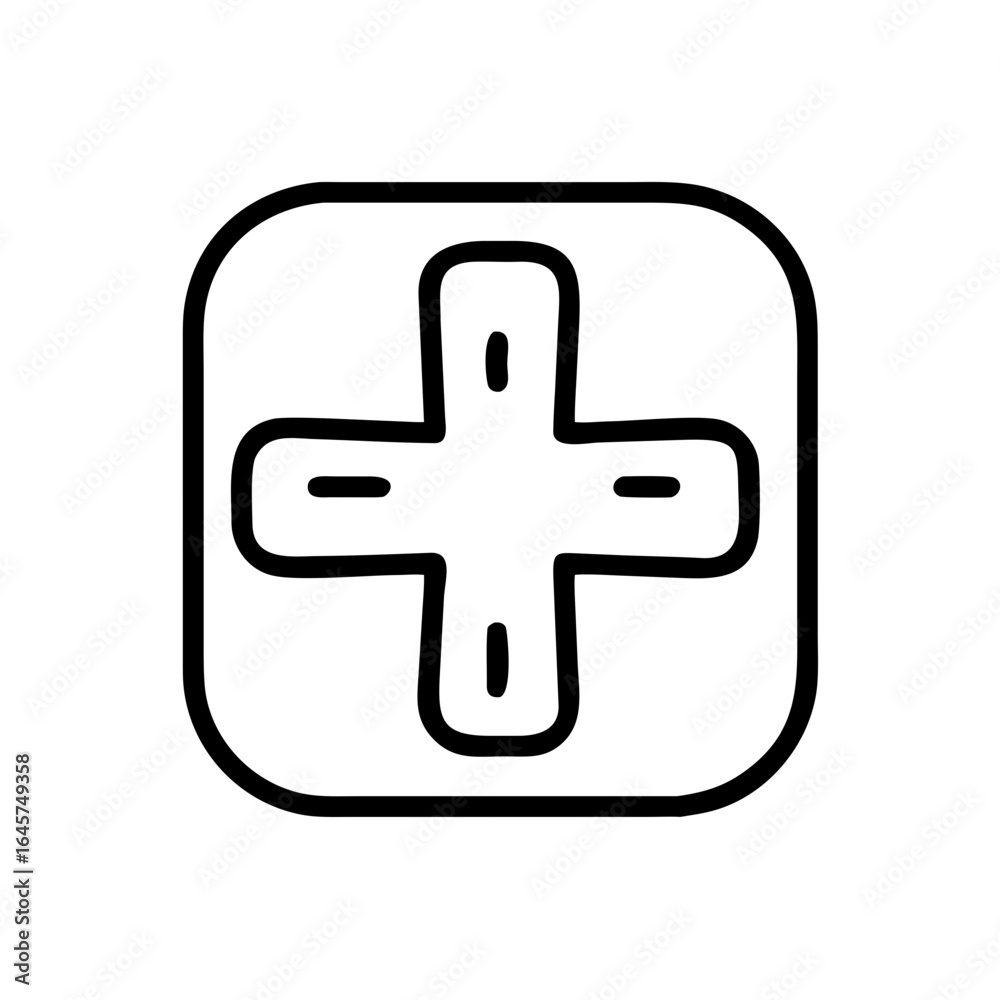 Outline Plus Symbol in Rounded Square
Outline Plus Symbol in Rounded Square