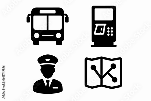 Public Transport Icons Set