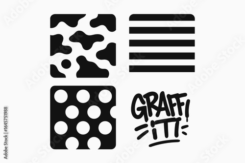 Urban fashion icons set – streetwear style, modern clothing, trendy accessories, simple line style