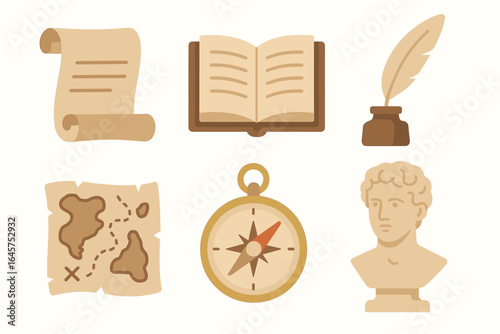 Historical Icon Set.Historical Icon Set simple compose