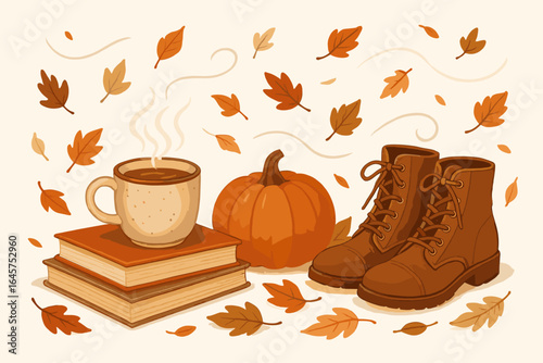 Autumn Essentials Display. Autumn Essentials Displa ysimple compose