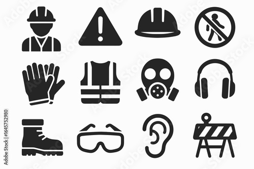 Construction Safety Icons. Construction Safety Icons simple compose