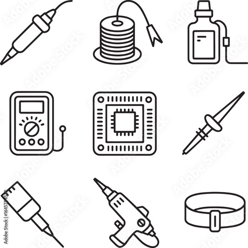 Electronic tools and components soldering iron