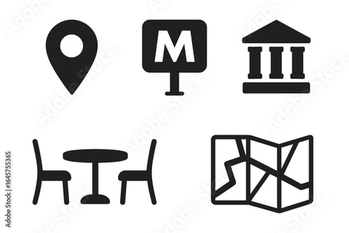 Urban Exploration Icons Set - Adventure and Hidden City Discoveries