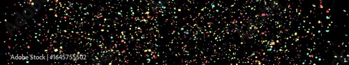 Ultrawide Confetti Popper falling on Black Background | Particle Effects for Anniversaries, Parties, Events, Festivals, Birthdays, and Special Celebrations | Vibrant Confetti for Every Occasion