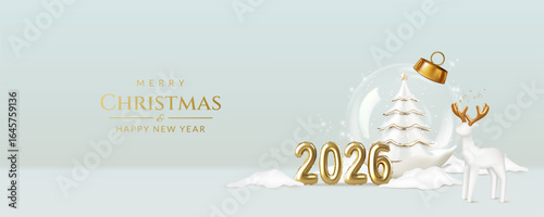 Christmas and New Year greeting card 2026	