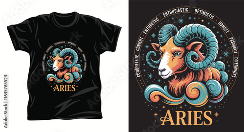 Astrology graphic vector t shirt design print. 