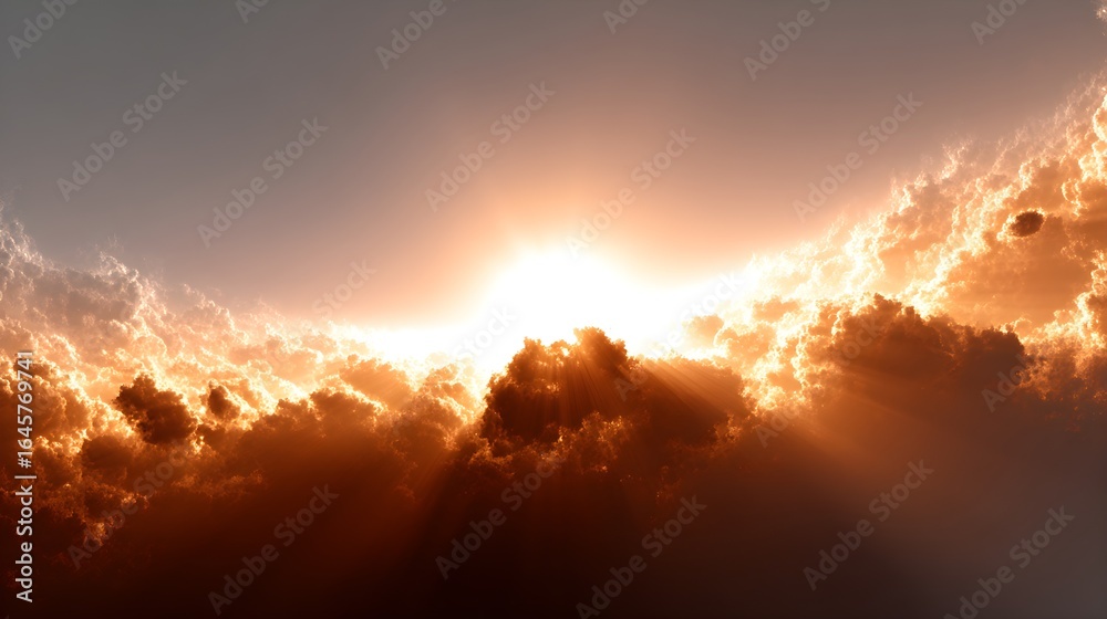 Fototapeta premium Light glow overlay with warm ambiance