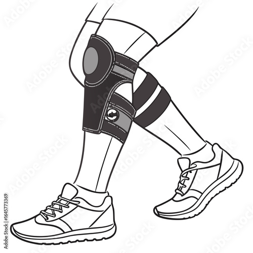 Knee brace and athletic footwear athletic shoe sports