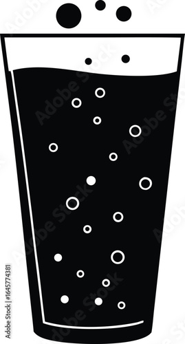Carbonated drink bubbles vector icon.