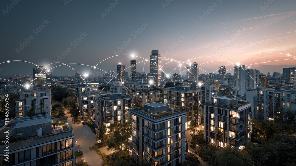 custom made wallpaper toronto digitalA city with a lot of buildings and lights