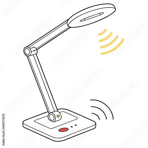 Adjustable desk lamp with wireless signal technology