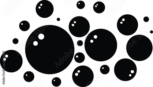 Effervescent bubbles vector icon.