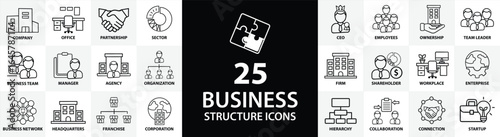Set of Black & White business icons in vector EPS format