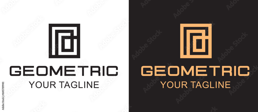 Minimalist Wordmark Logo with Bold Letter in Modern Geometric Typography – Black Vector Design
