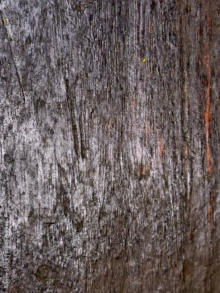 Obraz premium Old weathered brown wooden wall with rough texture and natural wood grain pattern