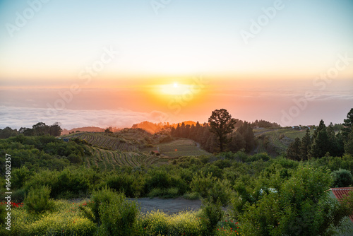 Sonnenuntergang über dem Wolkenmeer - La Palma