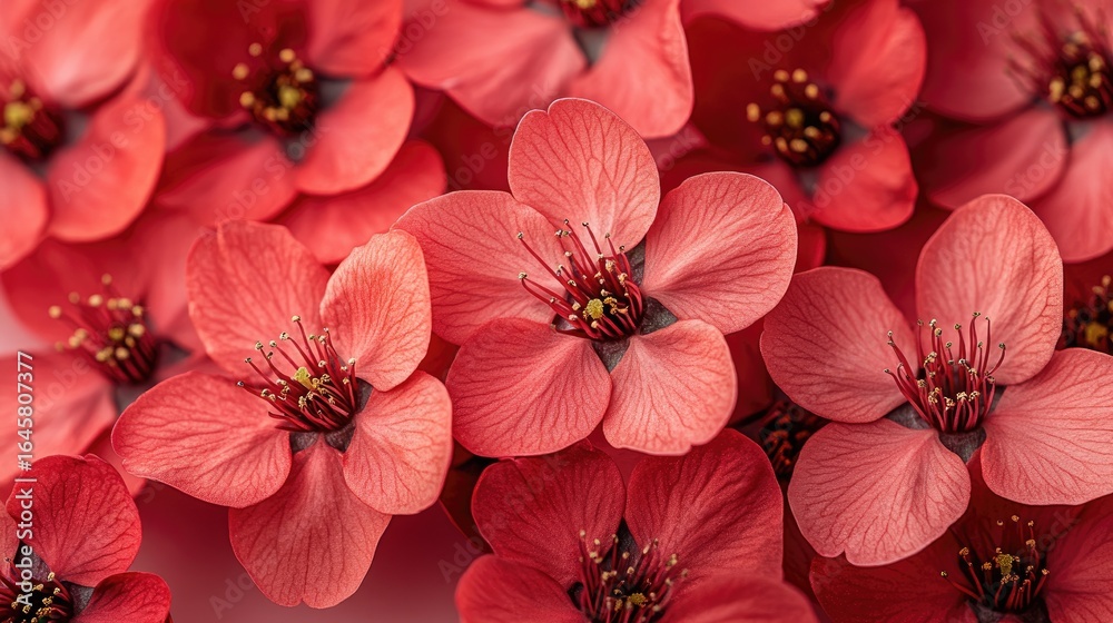 Obraz premium High-resolution macro shot of sakura flowers with clear white backdrop for a fresh look