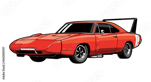 Classic Muscle Car Illustration