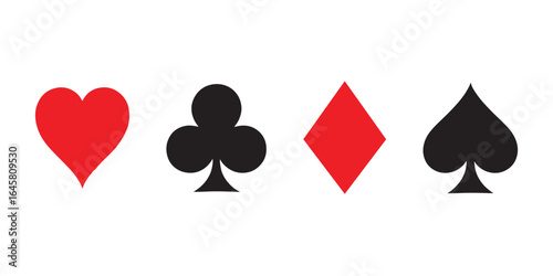 suit deck of playing cards on transparent png and vector illustration.