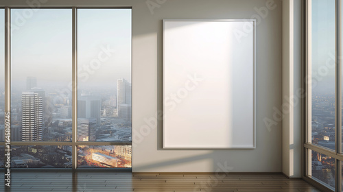 blank white frame mockup design