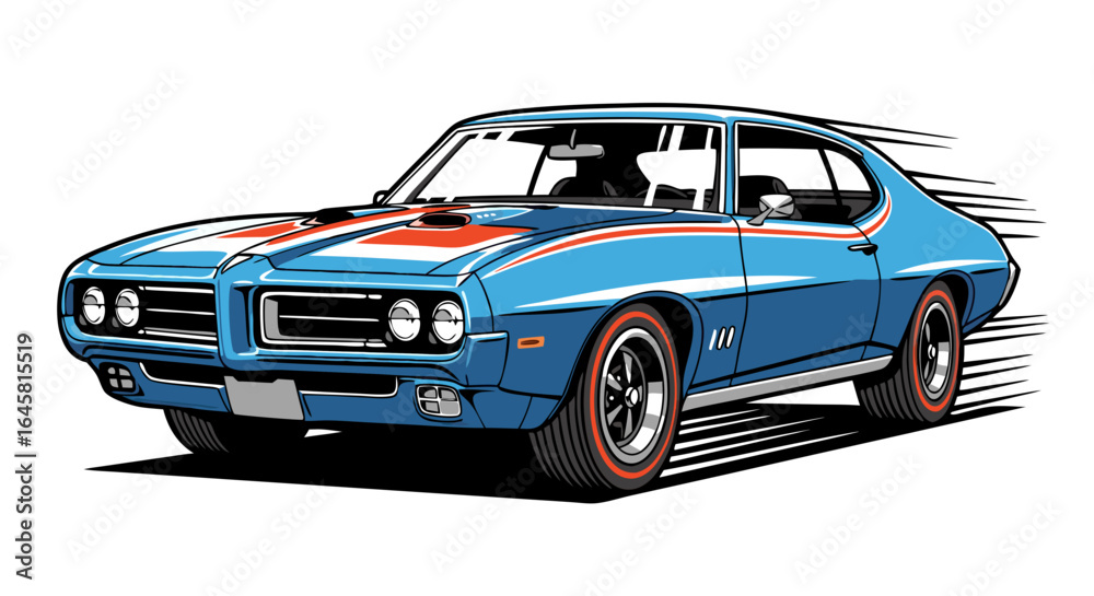 Obraz premium Vintage Sports Car Illustration