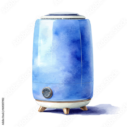 Air Purifier, watercolor painting, vector illustration, isolated on a white background.