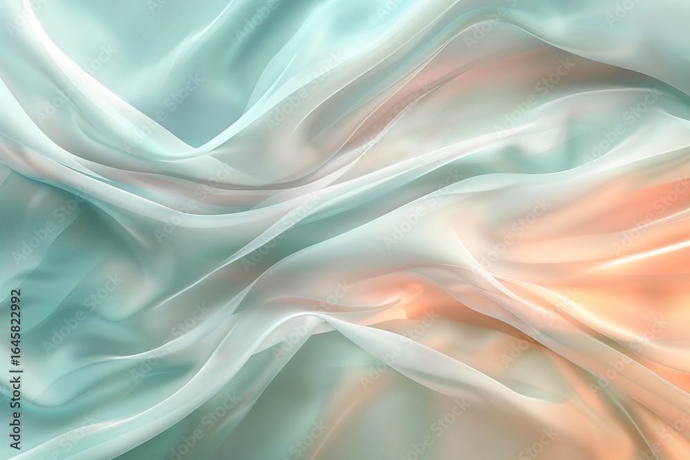 Obraz premium Elegant draped pastel silk fabric texture