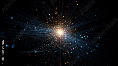 Wallpaper Mural Explosion of Light: The Vibrant Universe of Human Connections Torontodigital.ca