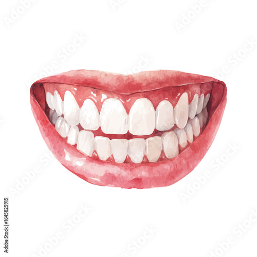 Teeth Whitener in watercolor style, vector illustration, isolated on white background.