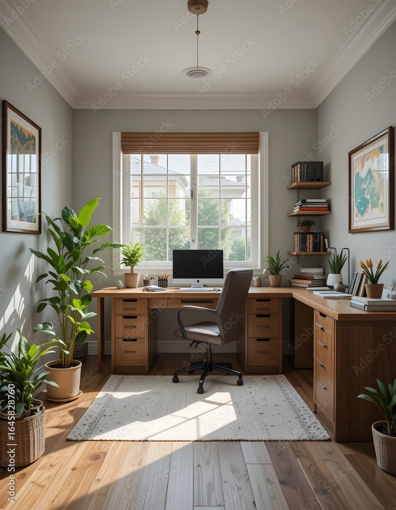 Fototapeta premium modern home office with computer