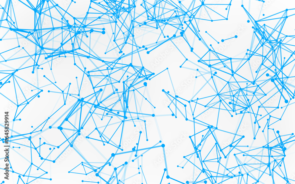 Fototapeta premium High-resolution abstract digital background featuring glowing black plexus of interconnected points and lines. Represents big data, neural networks, and futuristic technology. Ideal for AI, blockchain