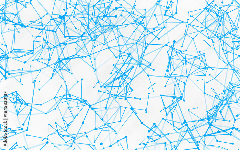 Fototapeta premium High-resolution abstract digital background featuring glowing black plexus of interconnected points and lines. Represents big data, neural networks, and futuristic technology. Ideal for AI, blockchain