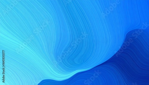 Abstract, flowing, blue, wavy lines