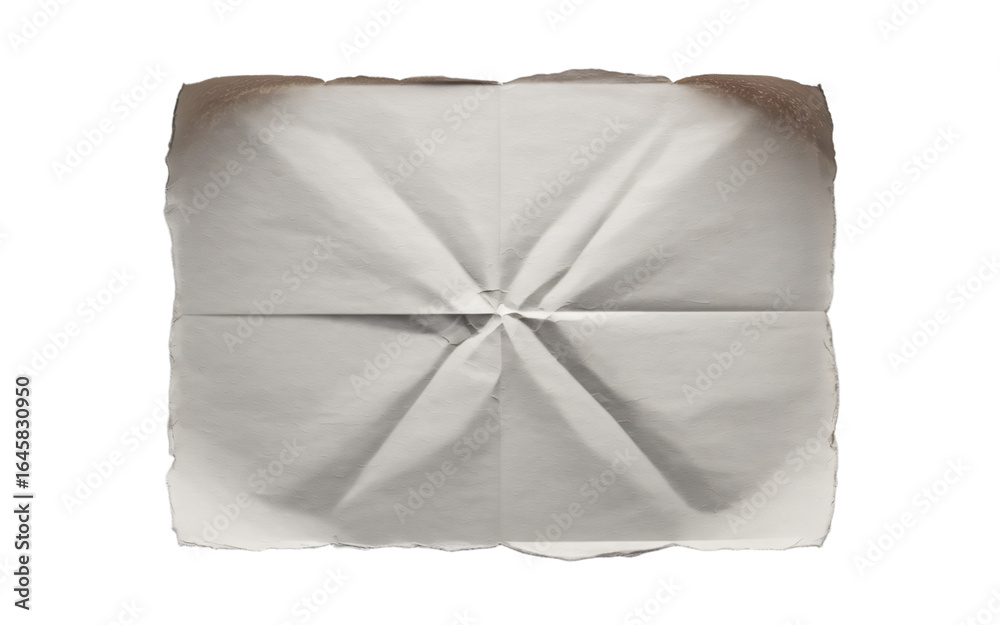 Obraz premium Crushed Paper Texture Background with Rough Edges and Creases for Creative Projects