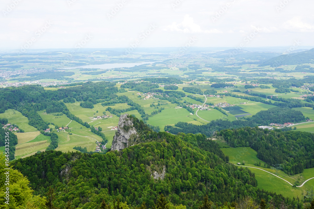 Obraz premium The panorama opening from Gaisberg mountain, Salzburg, Austria 