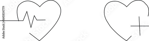 Heart beart icon set.Heart beat pulse flat icon for medical apps and websites.Heartbeat pulse flat icon for medical apps and websites. vector illustration on transparent background.