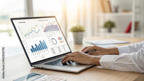 businessman working on laptop