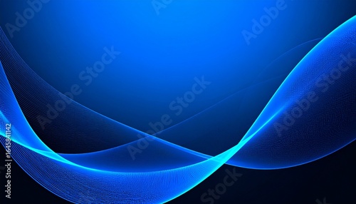 Abstract blue wavy lines on dark background