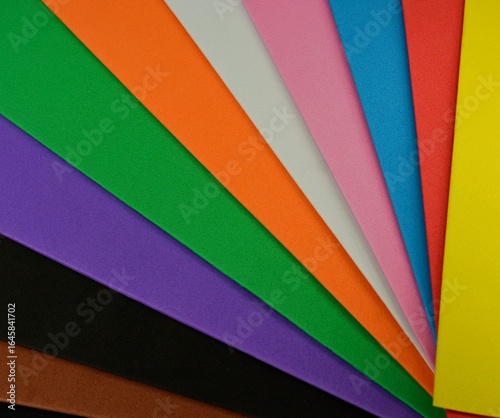 Cuadro en lienzo A mix of craft foam sheets in vibrant rainbow colors