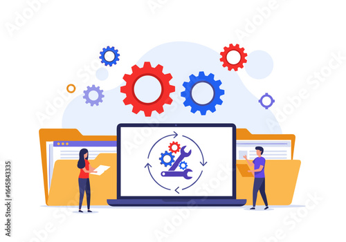 Computer maintenance and system update process for technological improvement and operational efficiency