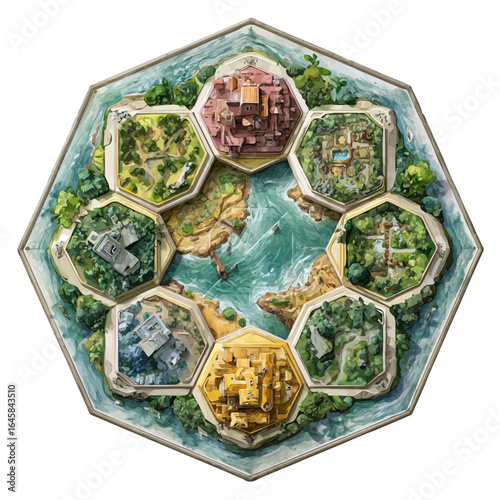 A watercolor painting of Board Game, vector illustration on white background.