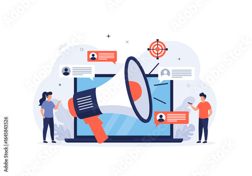 Digital marketing strategy targeting audience engagement and brand awareness through online communication channels