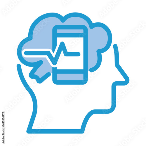 Social Addict Mental Health Awareness Concept