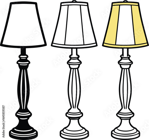Black and yellow desk lamps table lamp lighting