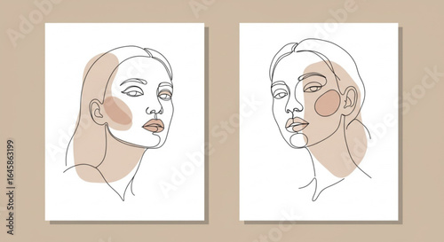 Elegant line art portraits of women evoke modern sophistication and artistic beauty for stylish decor