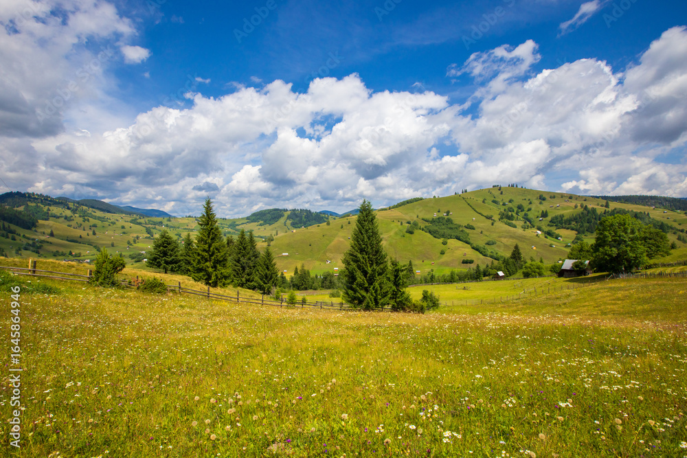 Obraz premium Bukovina, Romania – Scenic Carpathian Landscape and Painted Monasteries