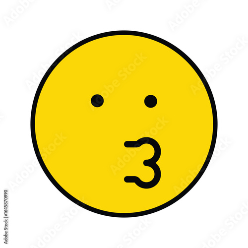 The face that sends a kiss Large size of yellow emoji smile